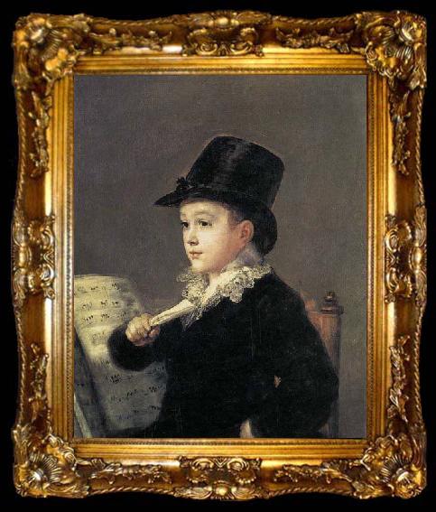 framed  Francisco Jose de Goya Portrait of Mariano Goya, the Artist